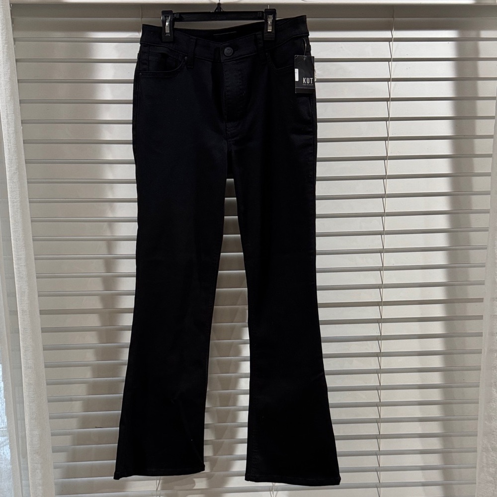 Kut from the Kloth Women's Black Flare Pants  - Stretch Denim